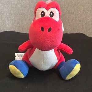 2018 Super Mario Bros Red Yoshi All Star Plush 8" Little Buddy Nintendo